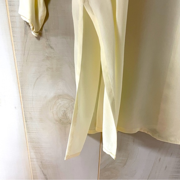 NWT Diane Von Furstenburg Cream Sheer 100% Silk Button Blouse Tunic Sz 1X - Picture 7 of 8